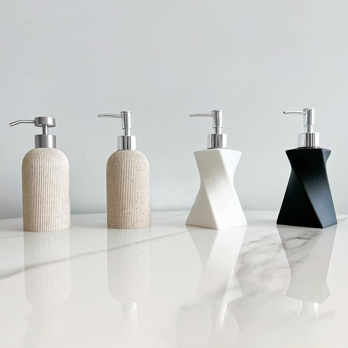Lunestella Elegant Boho Beige Hand Soap Dispenser - Image 9