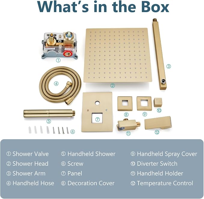 Aolemi Shower Faucet Set, High Pressure Shower System - Image 9