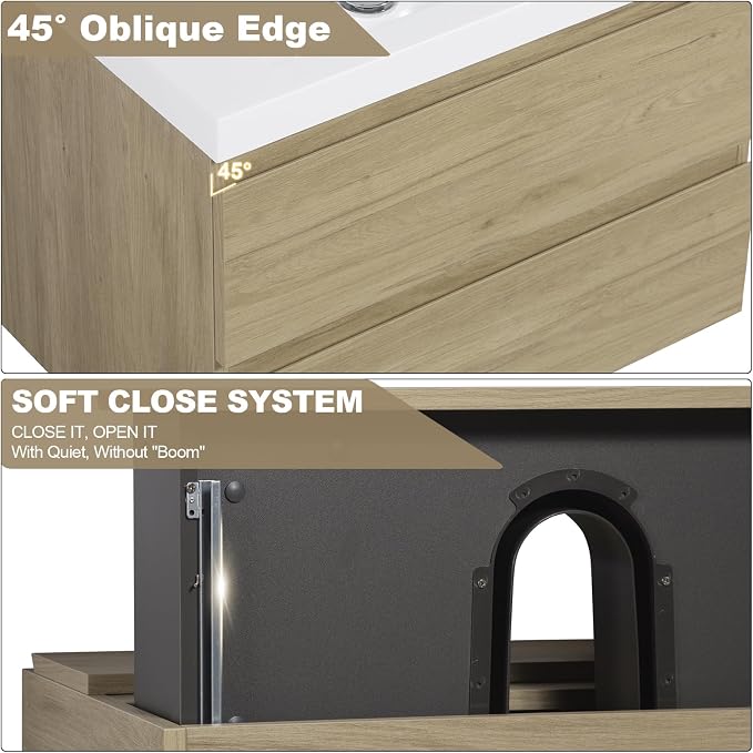 Floating Vanity Bathroom, 30 Inch Bathroom Vanity - Image 6