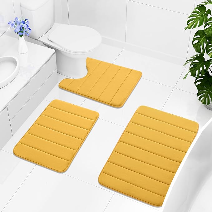 Buganda Memory Foam U-Shaped Contour Toilet Rugs, Non Slip Absorbent, Thick - Image 8