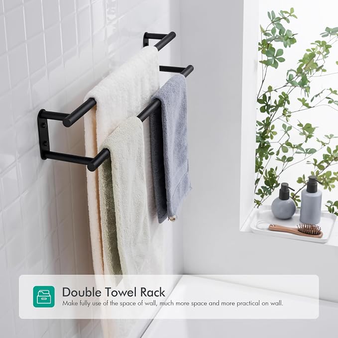 BAGNOLUX Double Towel Bar, SUS304 Towel Racks - Image 10