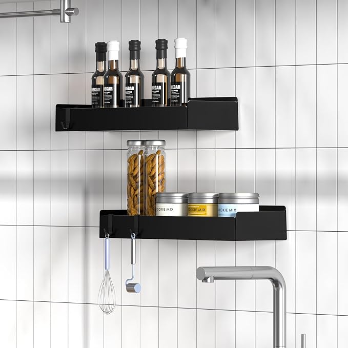 Shower Caddy Adhesive, 2 Pack Large Capacity Rustproof Shower Shelves, No Drill - Image 7