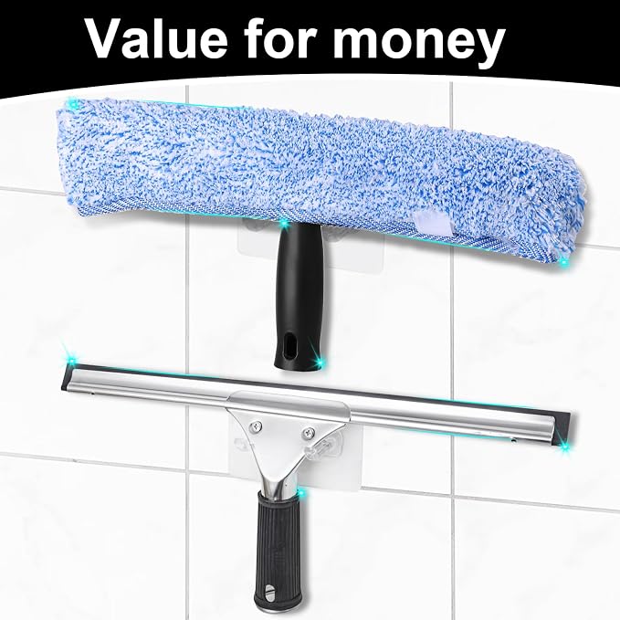 2Pack 14-Inch Multifunctional Rust Proof Window Cleaning Kit. Squeegee - Image 7