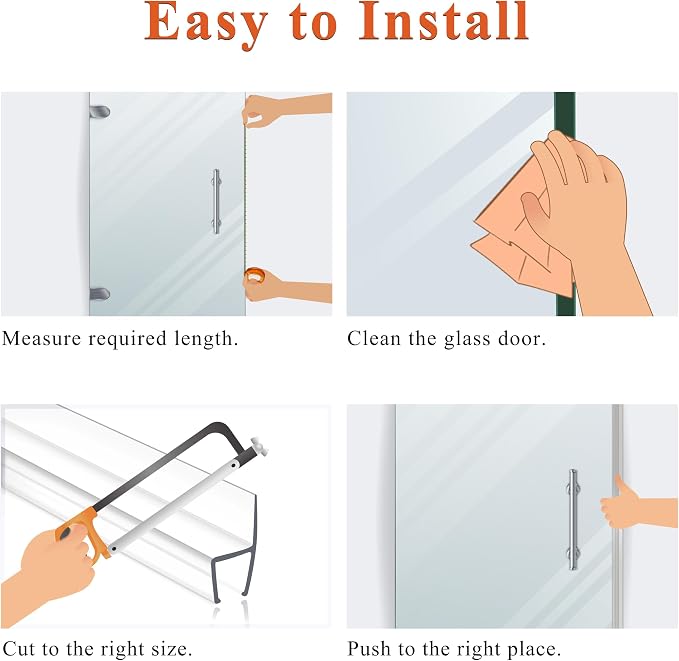 Frameless Shower Door Seal Strip 4 Pack x 39 Inch H - Image 9