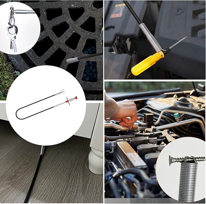 Drain Snake for Hair Clogs, 76 Inch Plumbing Auger Tool - Image 8