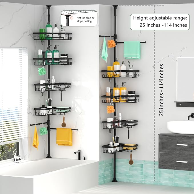 Shower Caddy Tension Pole Corner - Image 7