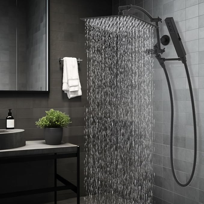 Hibbent All Metal CUPC Certified 12'' Rainfall Shower Head, Dual Shower Head - Image 9