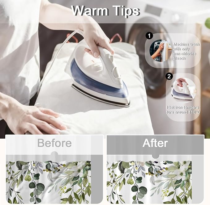 No Hook Shower Curtain and Liner Set, Bath Curtain Sets - Image 7