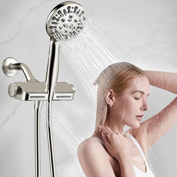 Filtered Shower Head with Handheld Combo, Hard Water Filter Shower Head with 9 - Image 7