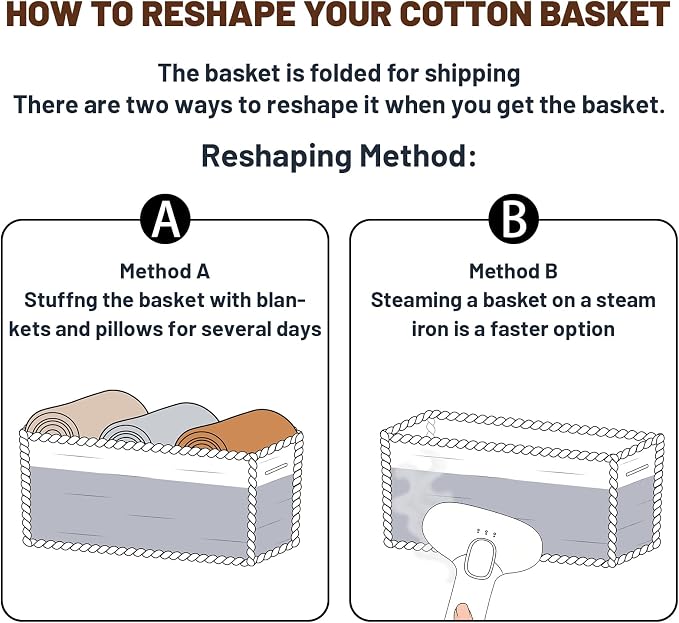 Small Storage Baskets for Organizing | Closet Organizer Bins | Shelf Toy Basket - Image 7
