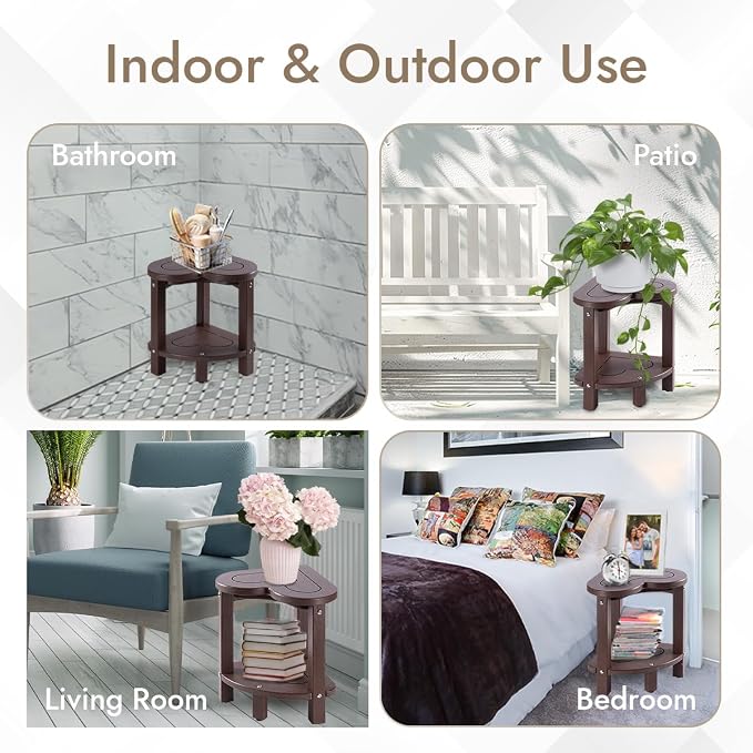 UHA Corner Shower Stool for Inside Shower - Image 6