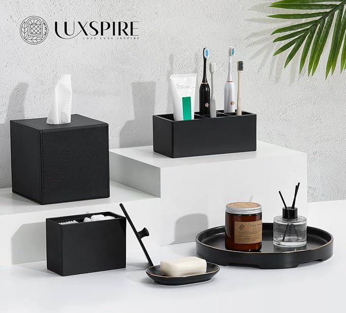 Luxspire Toothbrush Holder, 5 Slots Toothbrush Razor Holder Toothpaste Stand - Image 7