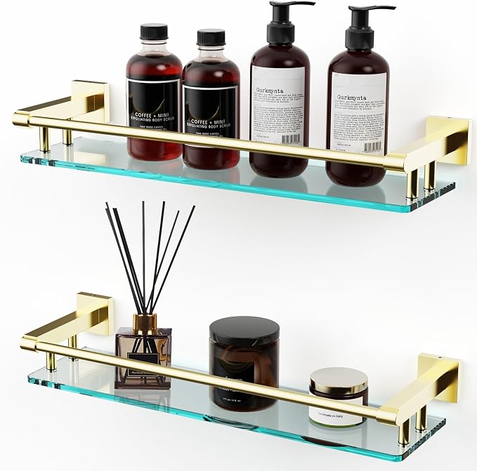 Glass Shelf for Bathroom, 20 Inch Tempered Glass - Image 7