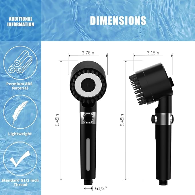 Filtered Shower Head with Handheld, High Pressure 3 Spray Mode Showerhead with - Image 8