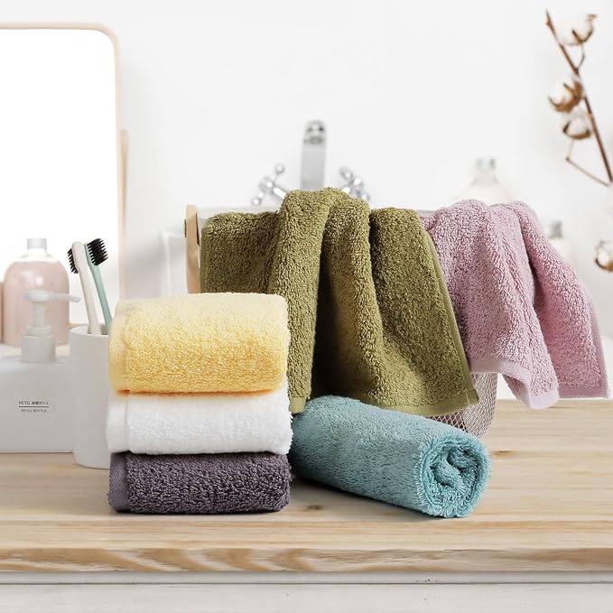 SEMAXE 100% Cotton Washcloths for Bathroom - Image 9
