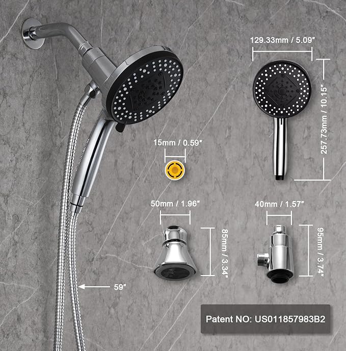 2.5 gpm Magnetic Shower Head - Image 8