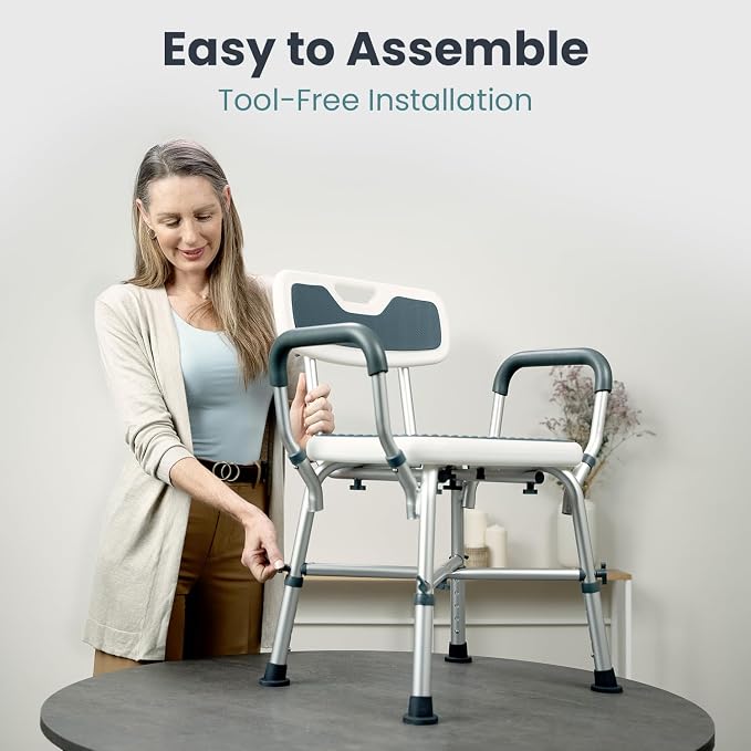 PELEGON Shower Chair for Elderly and Disabled - Image 9