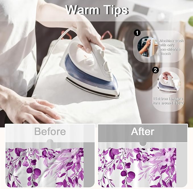 No Hook Shower Curtain and Liner Set, Bath Curtain Sets - Image 7