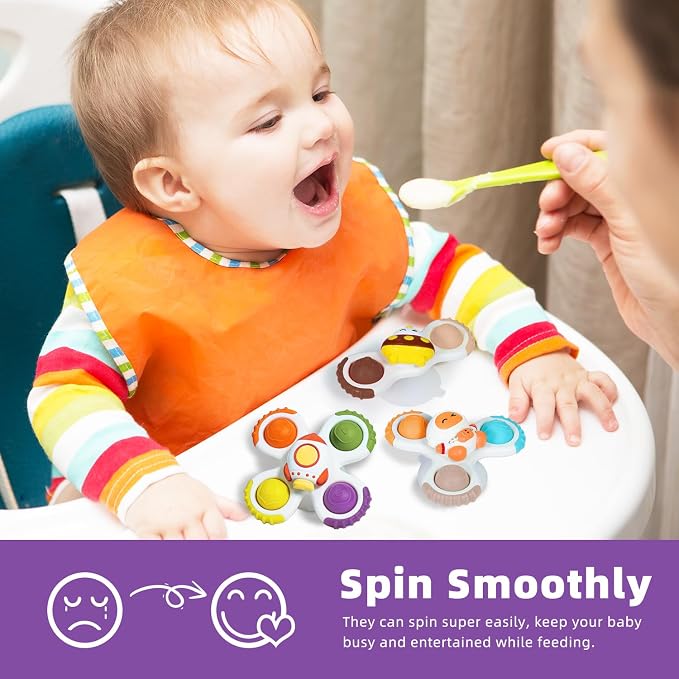 LiKee Strong Suction Cup Fidget Rotating Sensory Bath Toys - Image 6