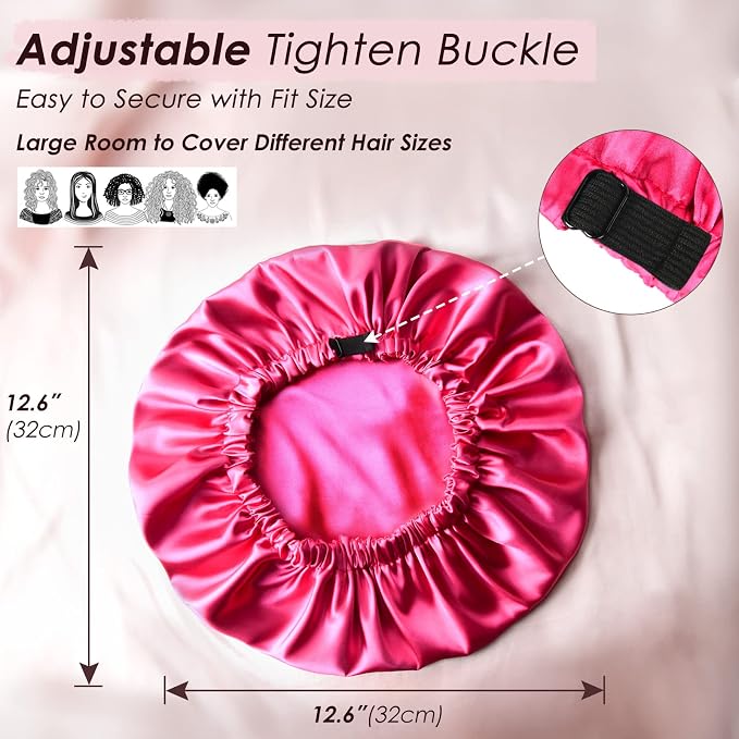 YANIBEST Adjustable Satin Bonnet Double Layer Hair Bonnet - Image 6