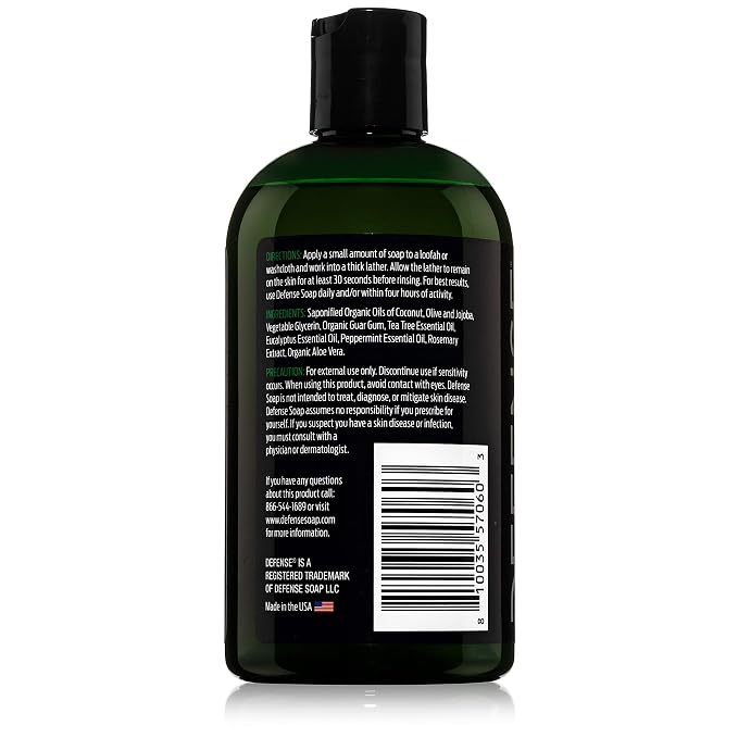 Defense Soap Peppermint Tea Tree Body Wash | All Natural Organic Shower Soap - Image 7