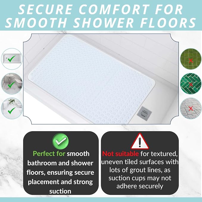 ENKOSI Extra Large Shower Mat Non Slip - Image 6