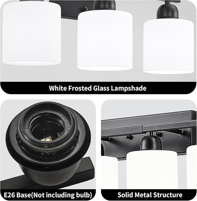 10 Light Black Vanity Lights for Giant Mirror, Bathroom Vanity Lights Over - Image 9