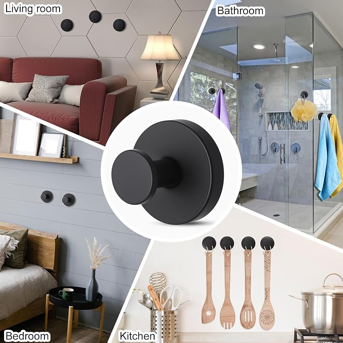Suction Cup Hook for Shower, 16 Pack Wall Mount Towel Holder, Removable Towel - Image 7