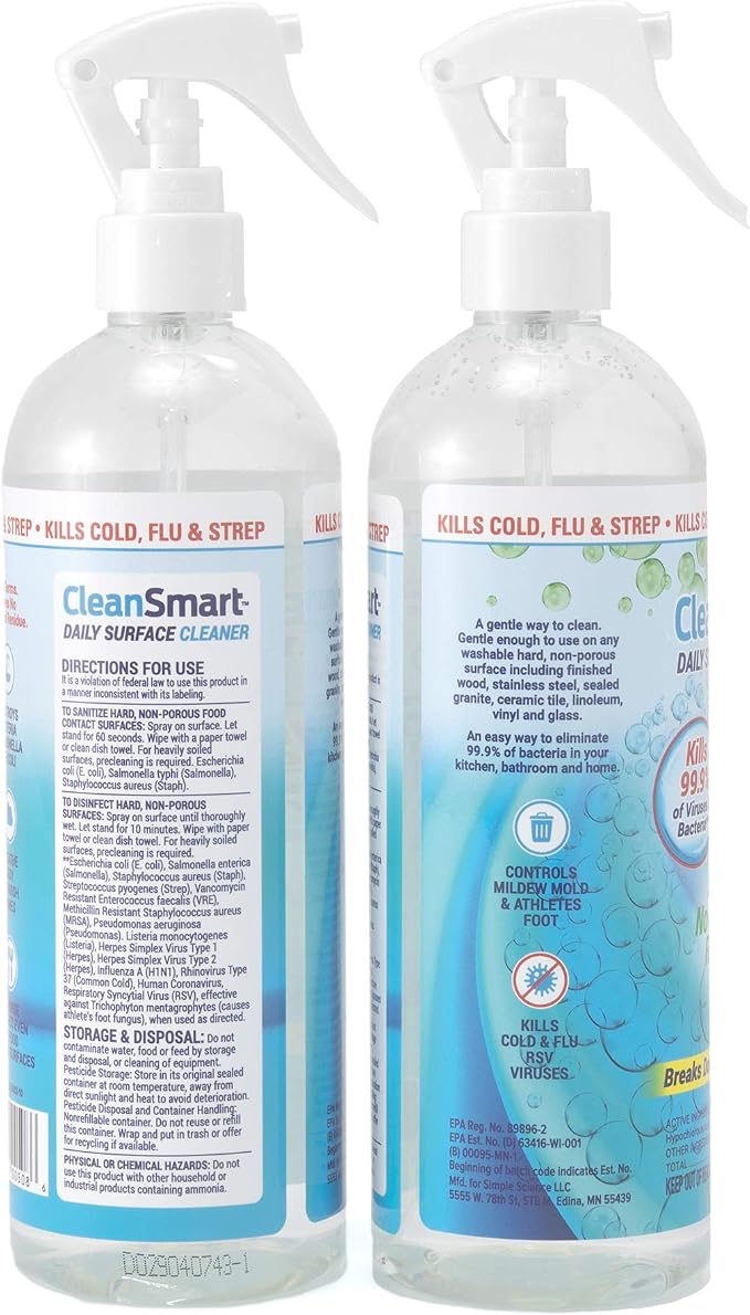 CleanSmart Daily Surface Spray Disinfectant, Kills 99.9% of Viruses, Mold & - Image 9