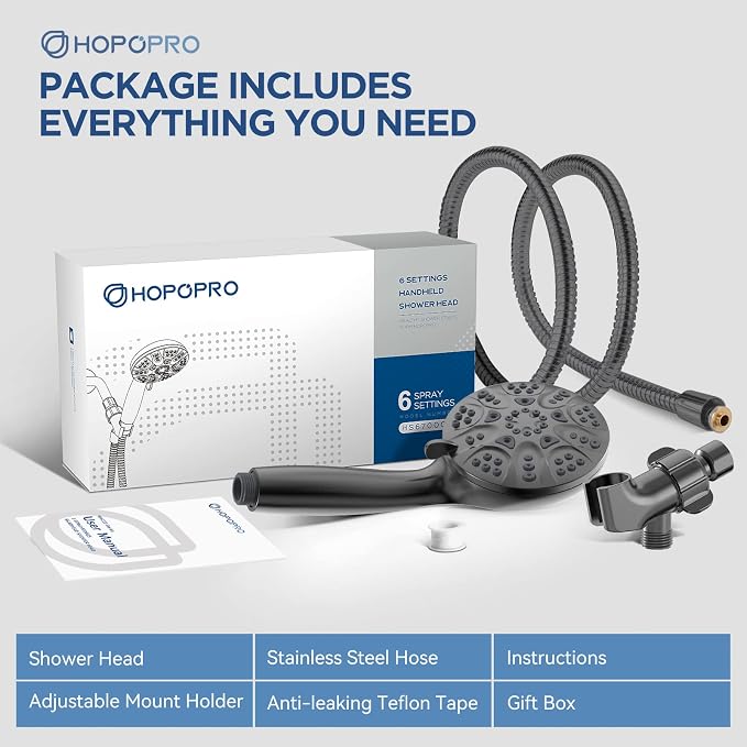 6-Mode High Pressure Handheld Shower Head Set, Consumer Reports Recommended - Image 7