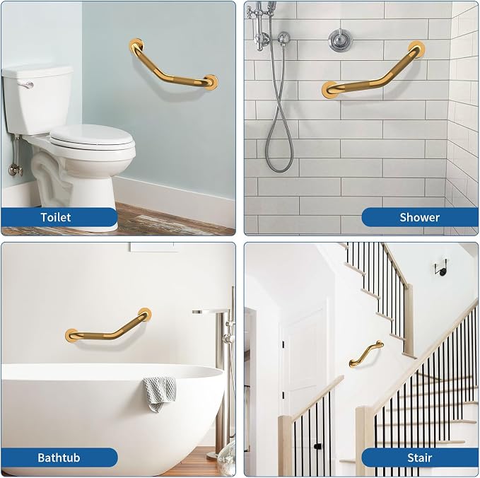 2 Pack 16 Inch Munzong Shower Grab Bars - Image 8