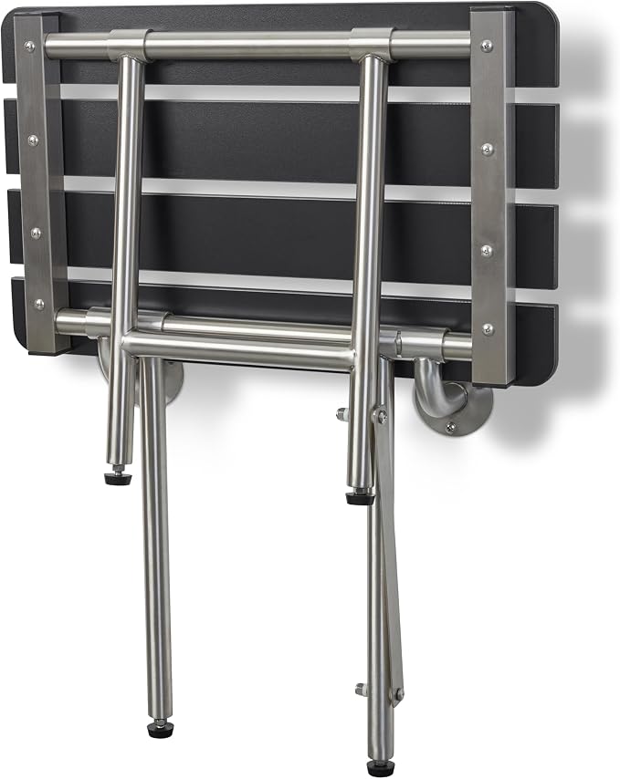 28-inch x 15-inch ADA Bariatric Folding Wall Mount Bathroom Shower Seat Bench - Image 8