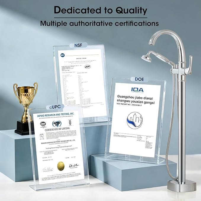Free Standing Tub Faucet, Jabbol Luxury Freestanding Bathtub Faucet - Image 7