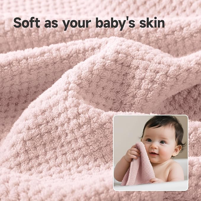 REDKISS Pink Towel Set, 6 Piece Premium Soft Bath Towel Set, Highly Absorbent - Image 6
