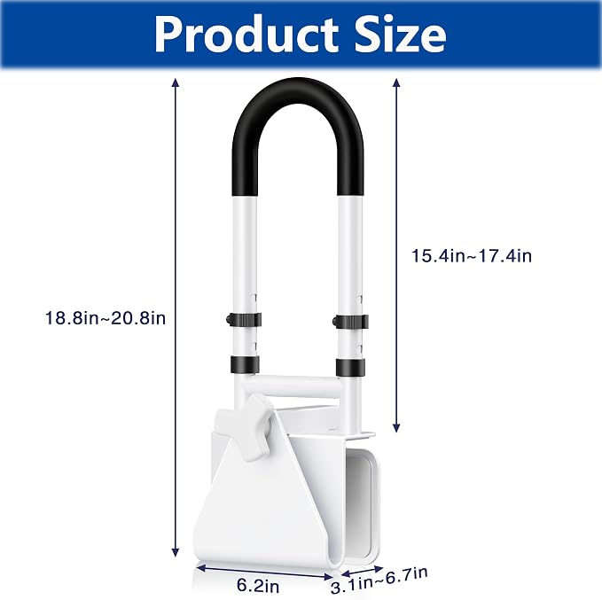 Adjustable Bathtub Safety Rail: Shower Grab Bar Handle - Image 8