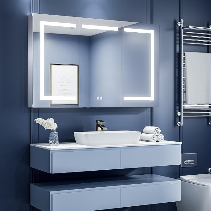 ExBrite LED Lighted Bathroom Medicine Cabinet - Image 9
