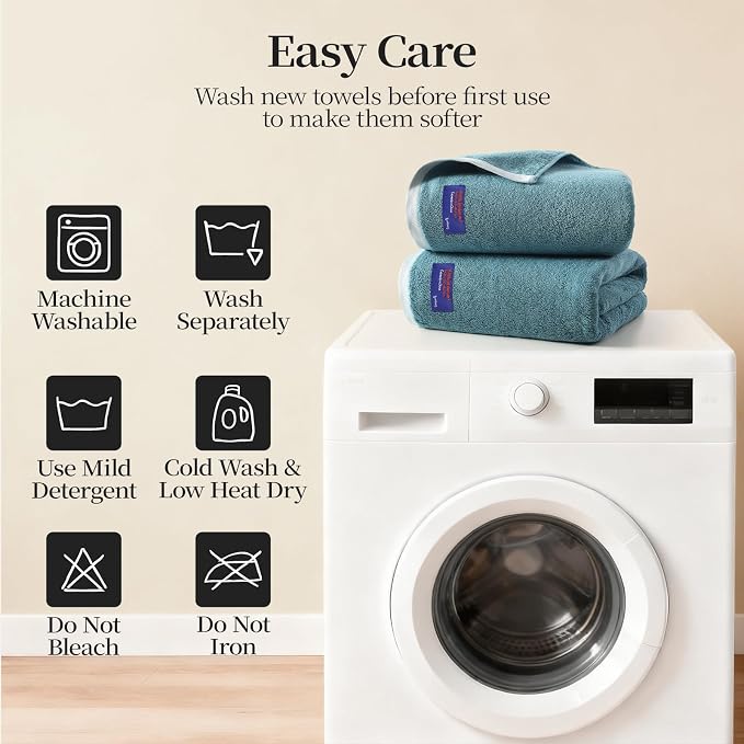 REDKISS 2 Pack 100% Cotton Bath Towels - Image 9