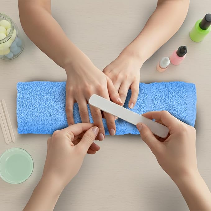 100% Cotton Salon Towel Set of 24|400 GSM|Soft Hand Towel|Bulk Hand |Cotton - Image 7
