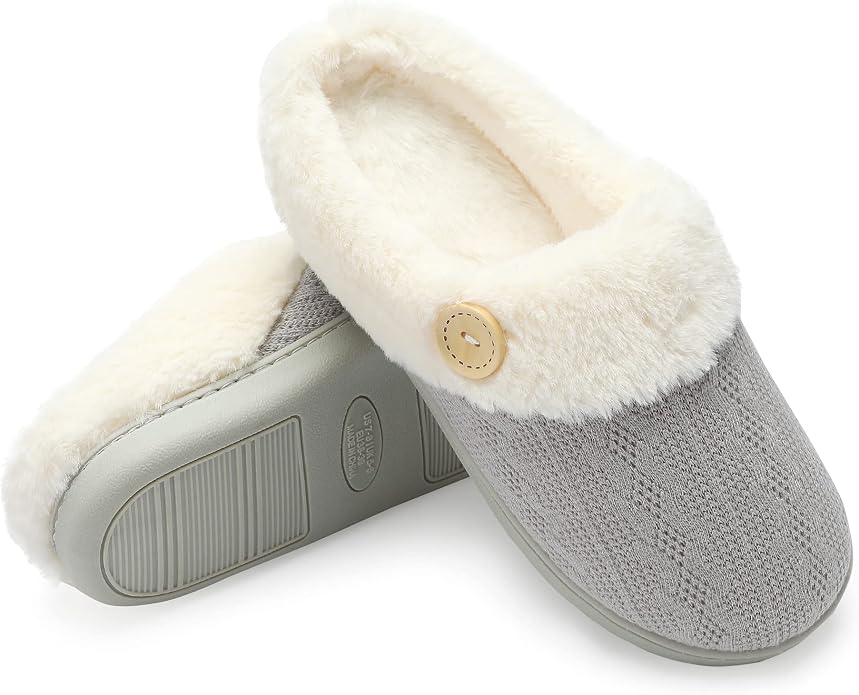 Chantomoo Womens Slipper Warm Comfy Memory Foam House Slippers Knitted Shoes - Image 6