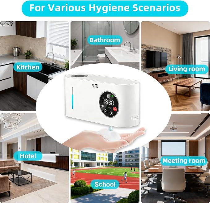 Touchless Automatic Foaming Hand Soap Dispenser Wall Mount, Kitchen Bathroom - Image 8