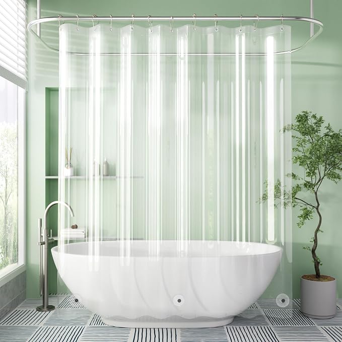 AmazerBath Extra Long Shower Curtain Liner, 84 Inches Long, 72x84 Plastic - Image 9