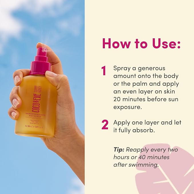Coco & Eve Tan Boosting Anti-Aging Body Oil SPF20 - Image 9