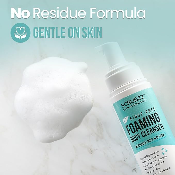 Scrubzz No Rinse Body Wash for Elderly, Rinse Free Cleansing Foam, Waterless - Image 7