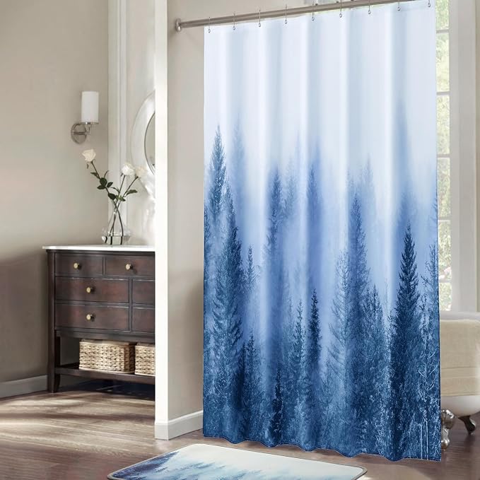 ORTIGIA 54x78 Misty Forest Stall Shower Curtain - Image 8