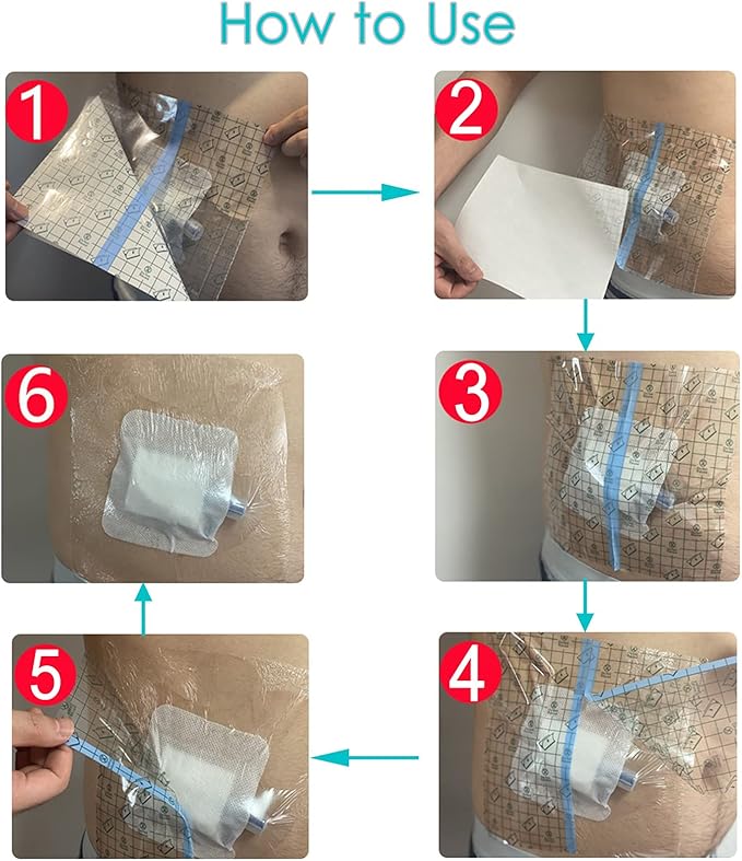 Shower Protector, Waterproof Wound Bandage Protector Disposable Transparent - Image 9