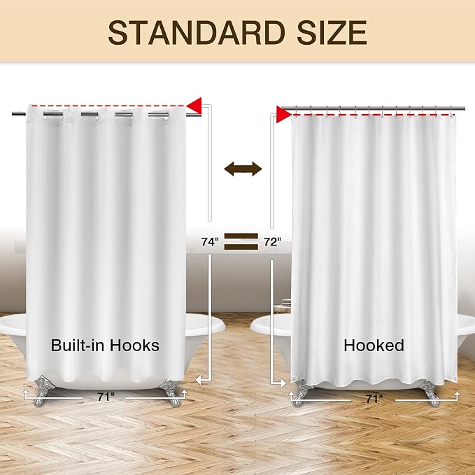River Dream Fabric Shower Curtain No Hooks Needed - Image 7