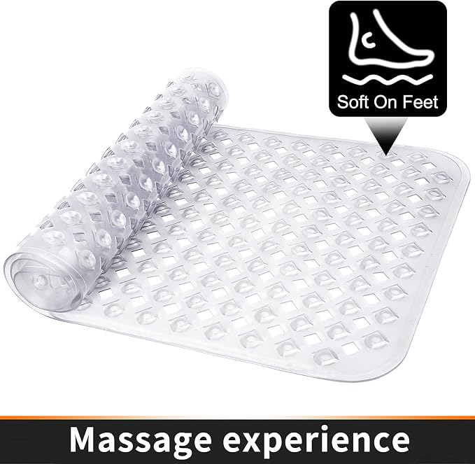 Yimobra Non Slip Bath Mat, Super Strong Suction Cups, 34.5"x15.5"Long Tub Mat - Image 8