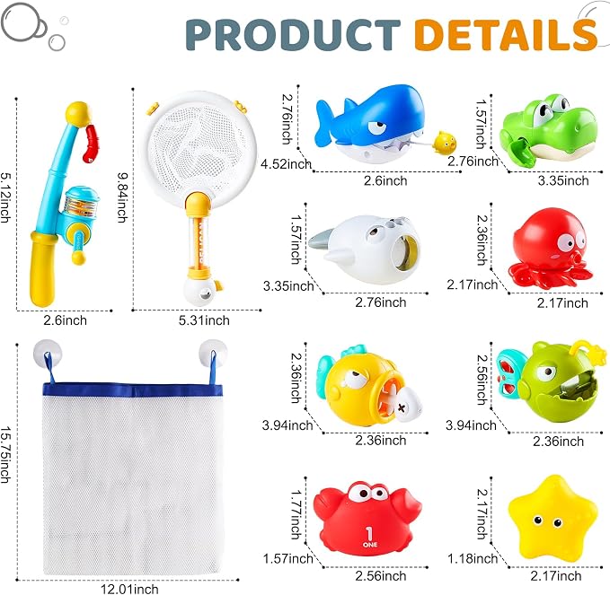 Bath Toys for Kids, Magnetic Fishing Toys - Image 8