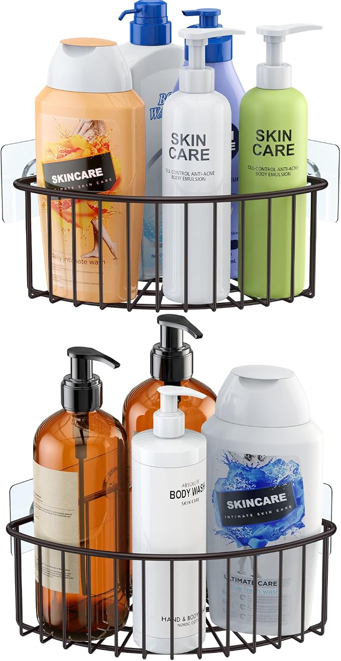 SMARTAKE 2-Pack Corner Shower Caddy Deep Basket Design, SUS304 Stainless Steel - Image 8