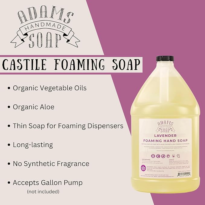 Adams Handmade Soap Liquid Foaming Soap 1 Gal - Image 3